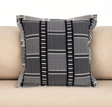 Black And White Abstract Stripes Throw Pillow - Homeroots - Flyclothing LLC