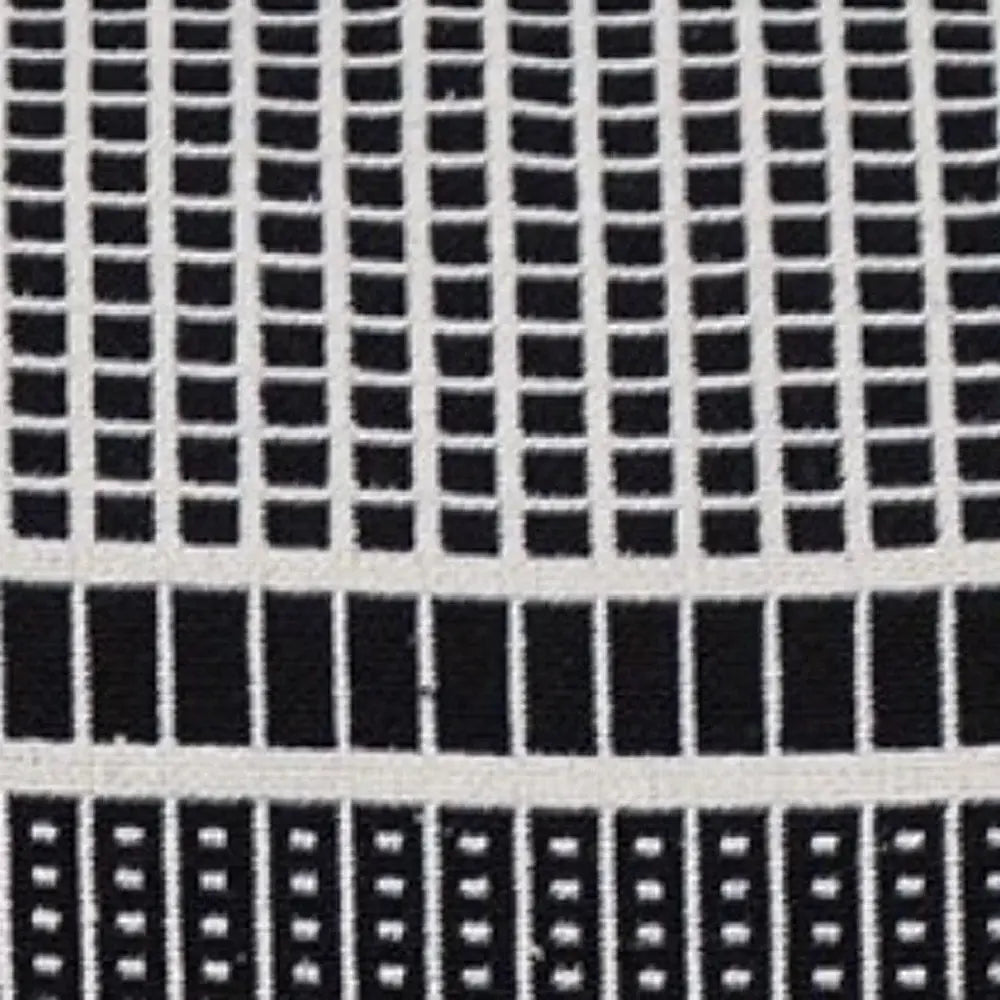 Black And White Abstract Stripes Throw Pillow - Homeroots - Flyclothing LLC