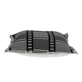 Black And White Abstract Stripes Throw Pillow - Homeroots - Flyclothing LLC