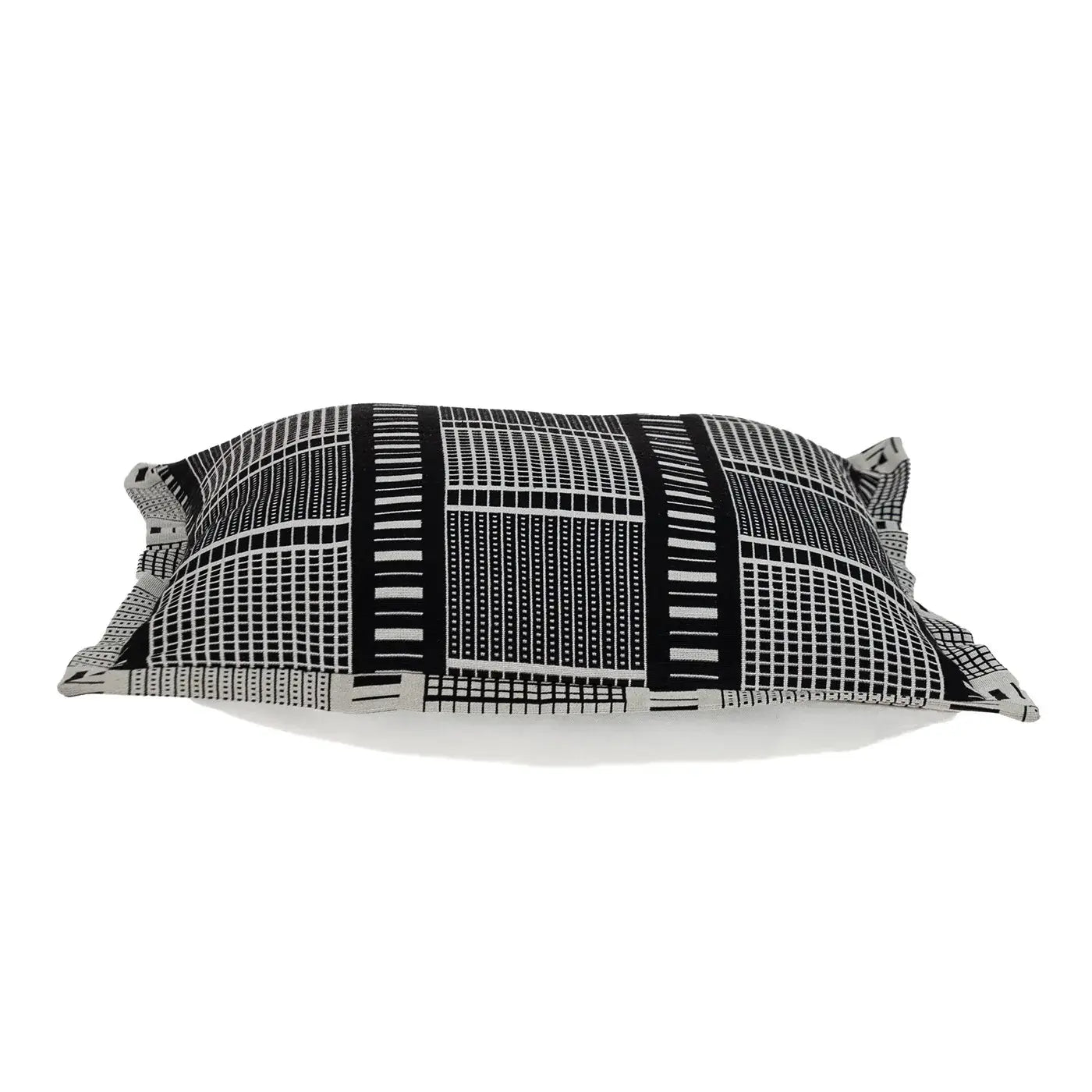 Black And White Abstract Stripes Throw Pillow - Homeroots - Flyclothing LLC
