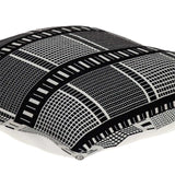Black And White Abstract Stripes Throw Pillow - Homeroots - Flyclothing LLC