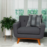 Black And White Abstract Stripes Throw Pillow - Homeroots - Flyclothing LLC