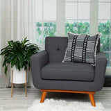 Black And White Abstract Stripes Throw Pillow - Homeroots - Flyclothing LLC