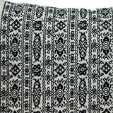 Black And White Geometric Fringe Throw Pillow - Homeroots - Flyclothing LLC
