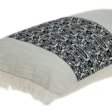 Black And White Geometric Fringe Throw Pillow - Homeroots - Flyclothing LLC