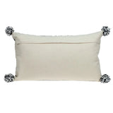 Black And Gray X Pom Throw Pillow - Homeroots - Flyclothing LLC