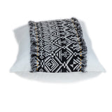 Black And White Patched Throw Pillow - Homeroots