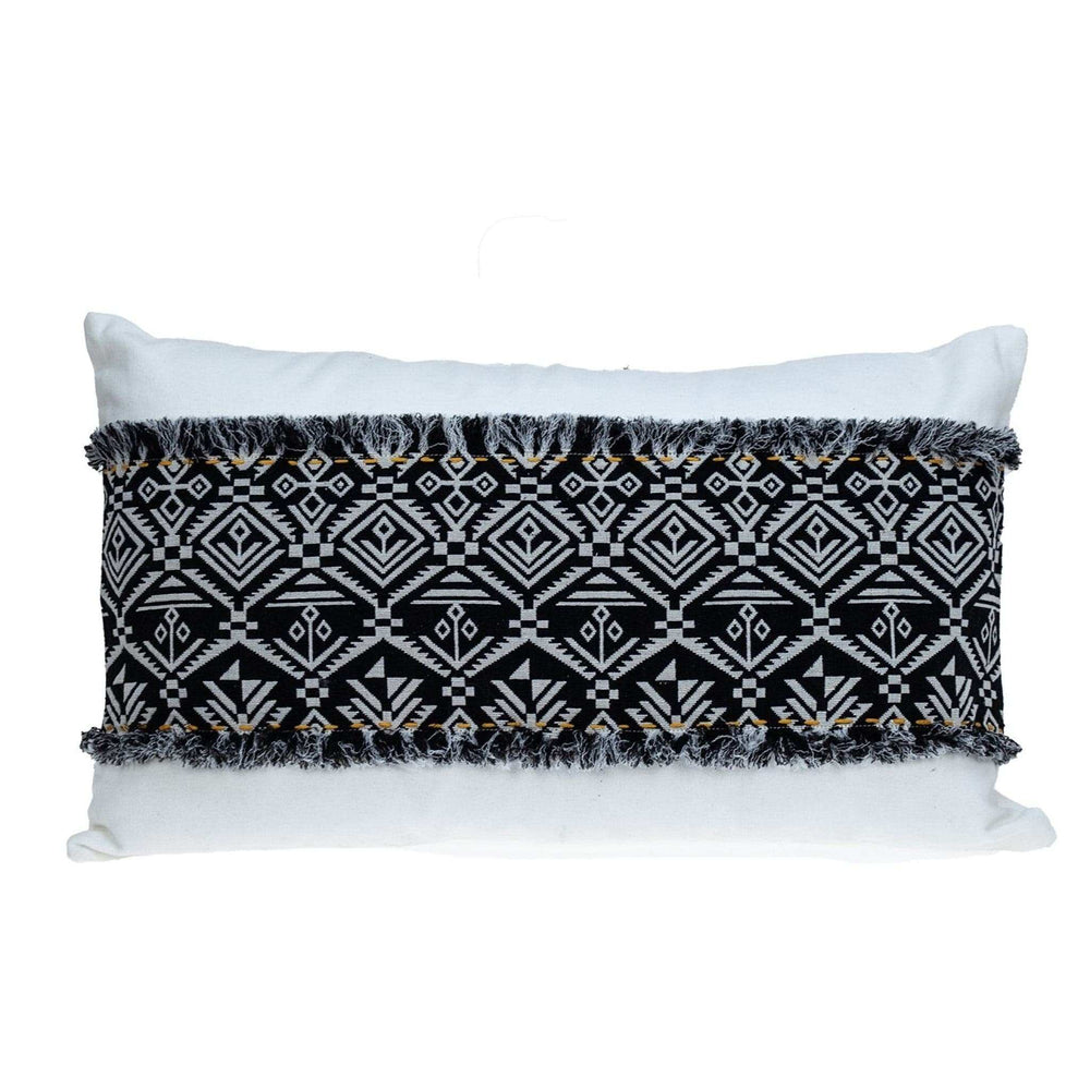 Black And White Patched Throw Pillow - Homeroots - Flyclothing LLC
