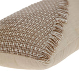14" X 24" Beige Cotton Throw Pillow With Fringe - Homeroots - Flyclothing LLC
