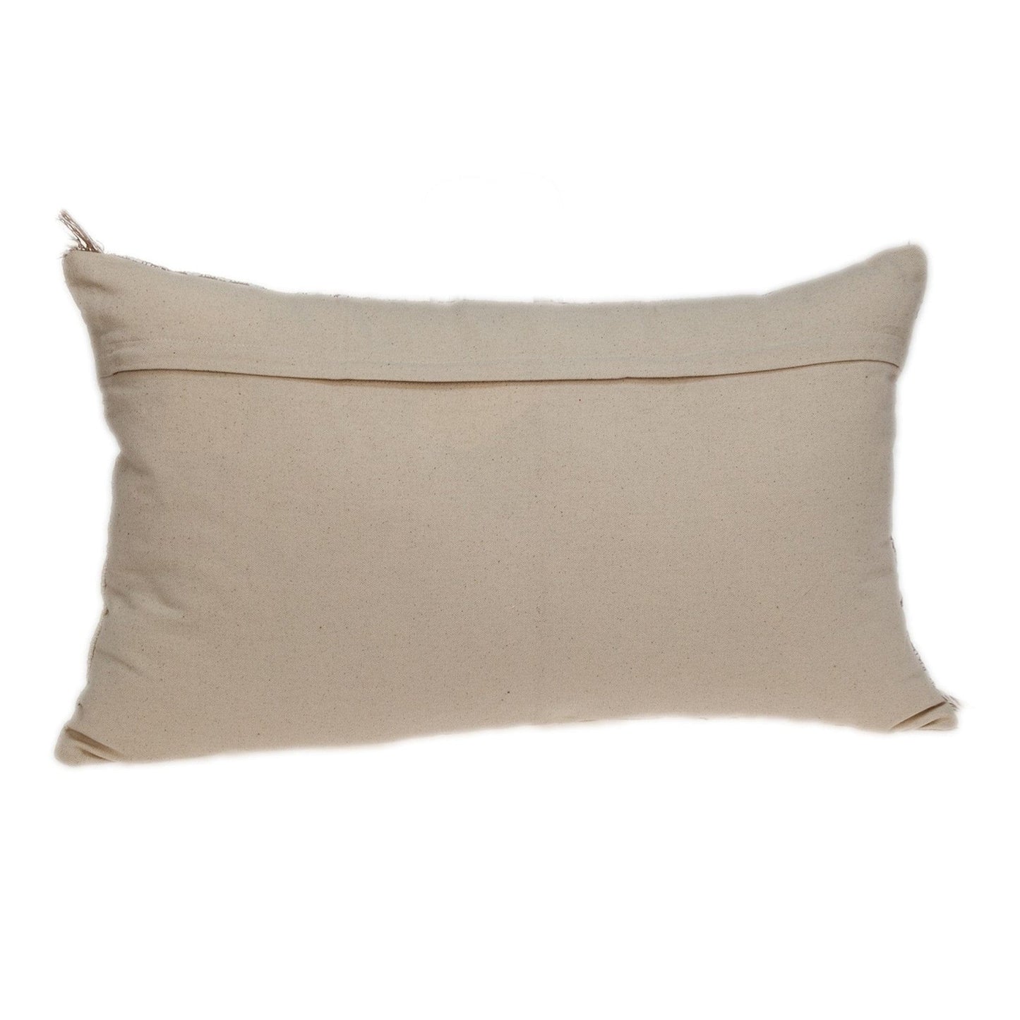 14" X 24" Beige Cotton Throw Pillow With Fringe - Homeroots - Flyclothing LLC