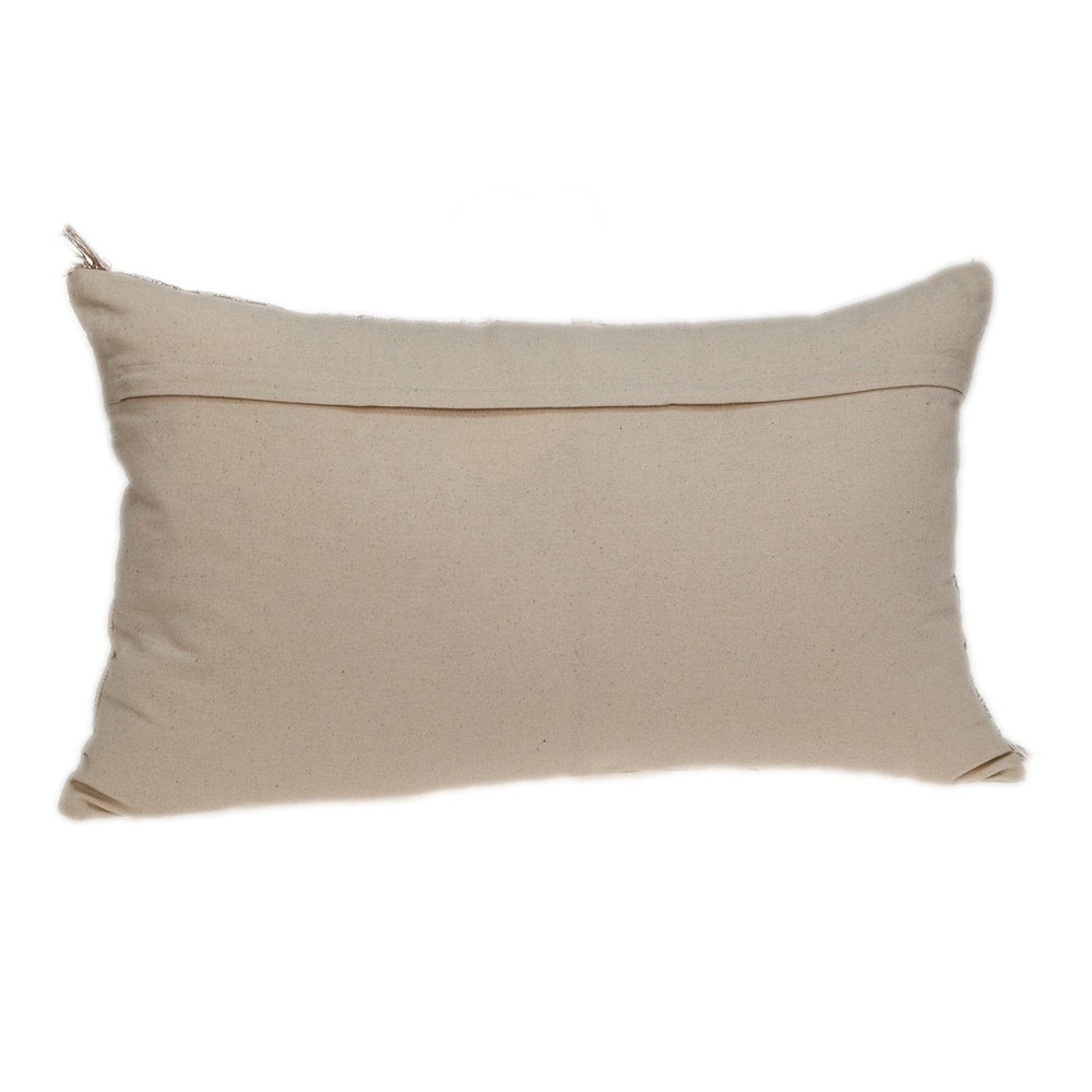 14" X 24" Beige Cotton Throw Pillow With Fringe - Homeroots - Flyclothing LLC