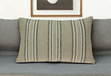 Oatmeal Stripe Weave Lumbar Throw Pillow - Homeroots