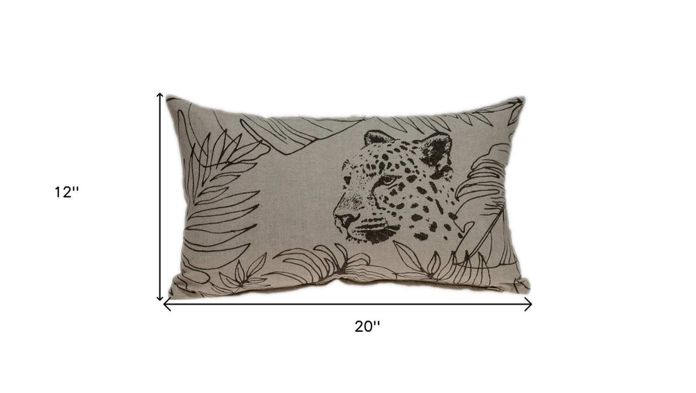 Jaguar Silhoutte Lumbar Throw Pillow - Homeroots - Flyclothing LLC