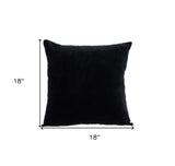 Black Velvet Two Tone Throw Pillow - Homeroots - Flyclothing LLC