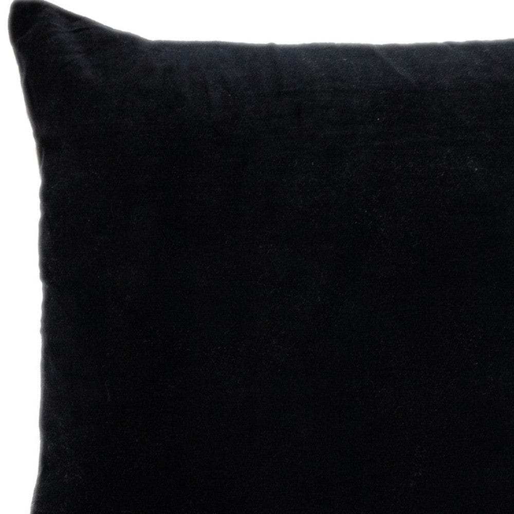 Black Velvet Two Tone Throw Pillow - Homeroots - Flyclothing LLC