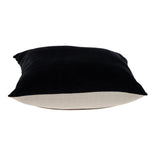 Black Velvet Two Tone Throw Pillow - Homeroots