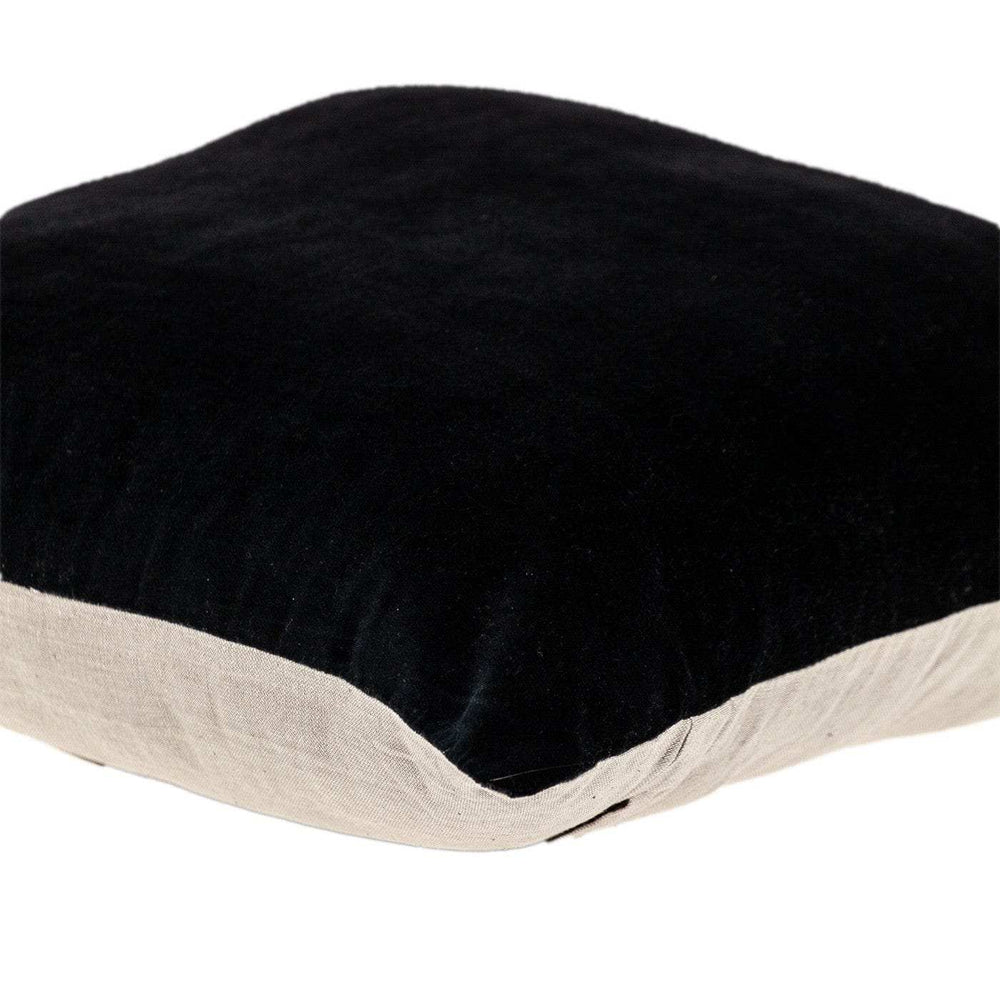 Black Velvet Two Tone Throw Pillow - Homeroots - Flyclothing LLC