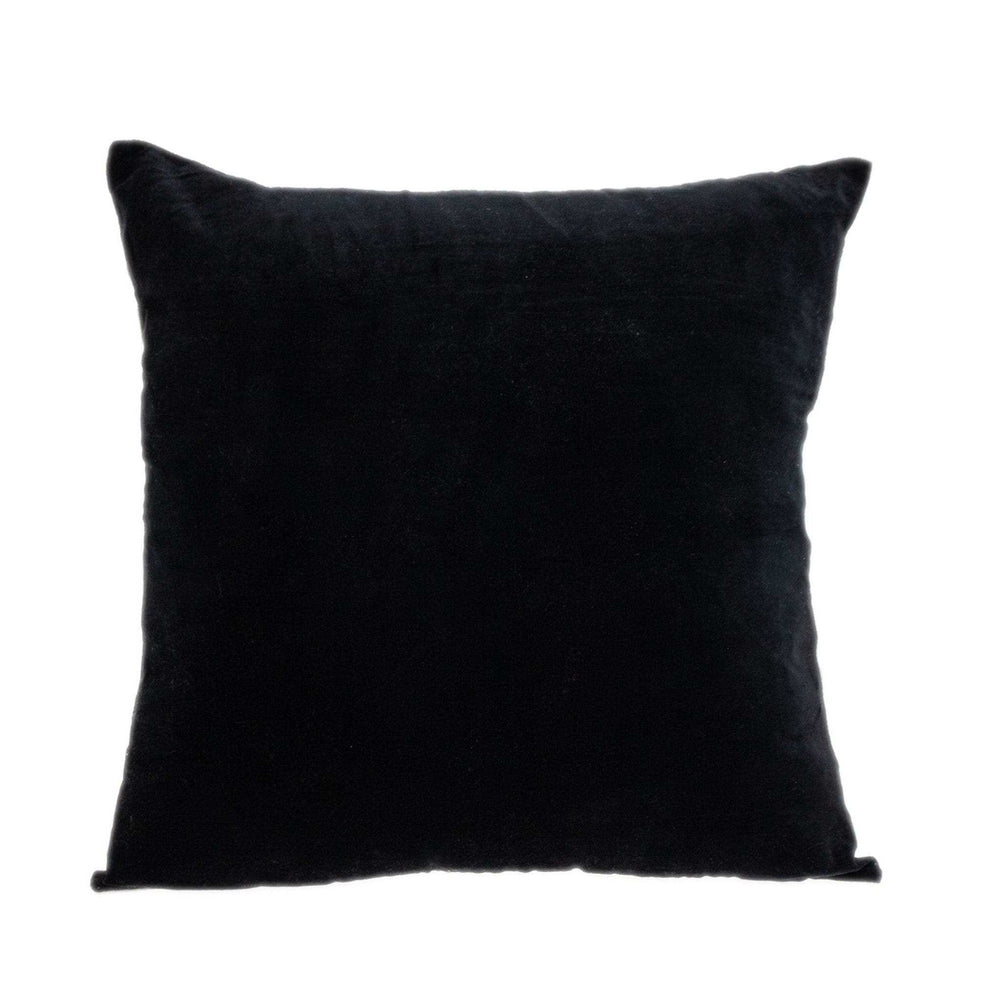 Black Velvet Two Tone Throw Pillow - Homeroots - Flyclothing LLC