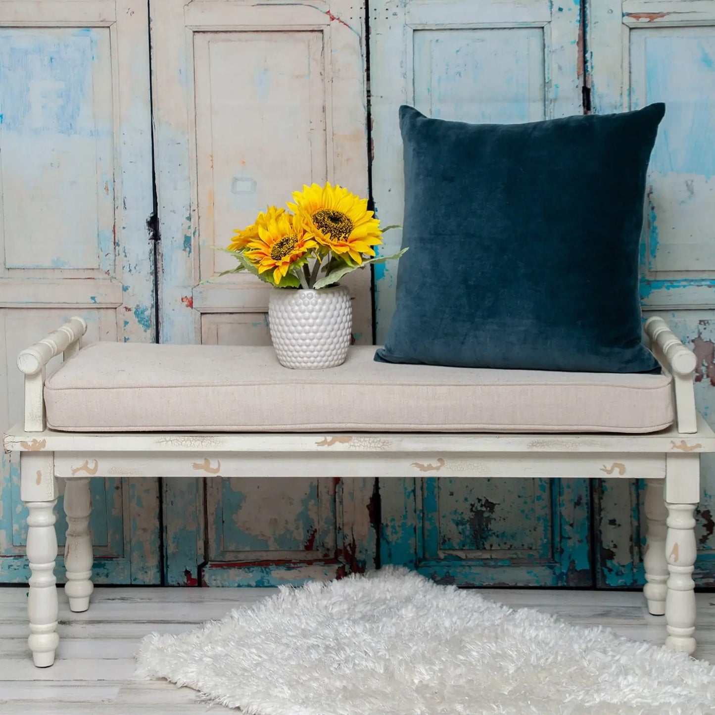 Aqua Teal Two Tone Throw Pillow - Homeroots - Flyclothing LLC