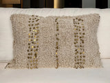 Boho Woven Shaggy Sequin Lumbar Pillow - Homeroots - Flyclothing LLC