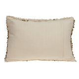 Boho Woven Shaggy Sequin Lumbar Pillow - Homeroots
