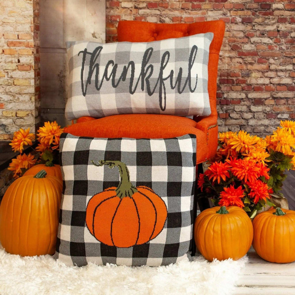 Buffalo Check Pumpkin Throw Pillow - Homeroots - Flyclothing LLC