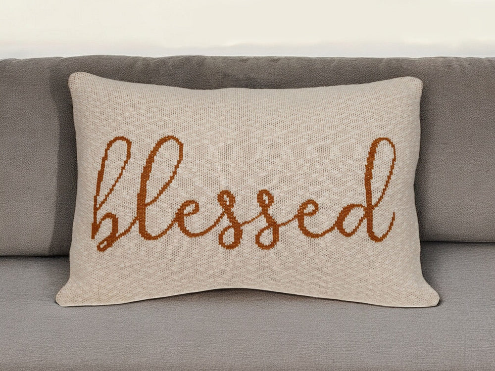 Blessed Carmel Throw Pillow - Homeroots