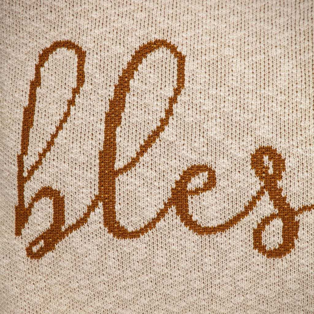 Blessed Carmel Throw Pillow - Homeroots - Flyclothing LLC
