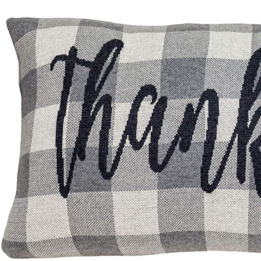 Thankful Buffalo Plaid Lumbar Throw Pillow - Homeroots - Flyclothing LLC