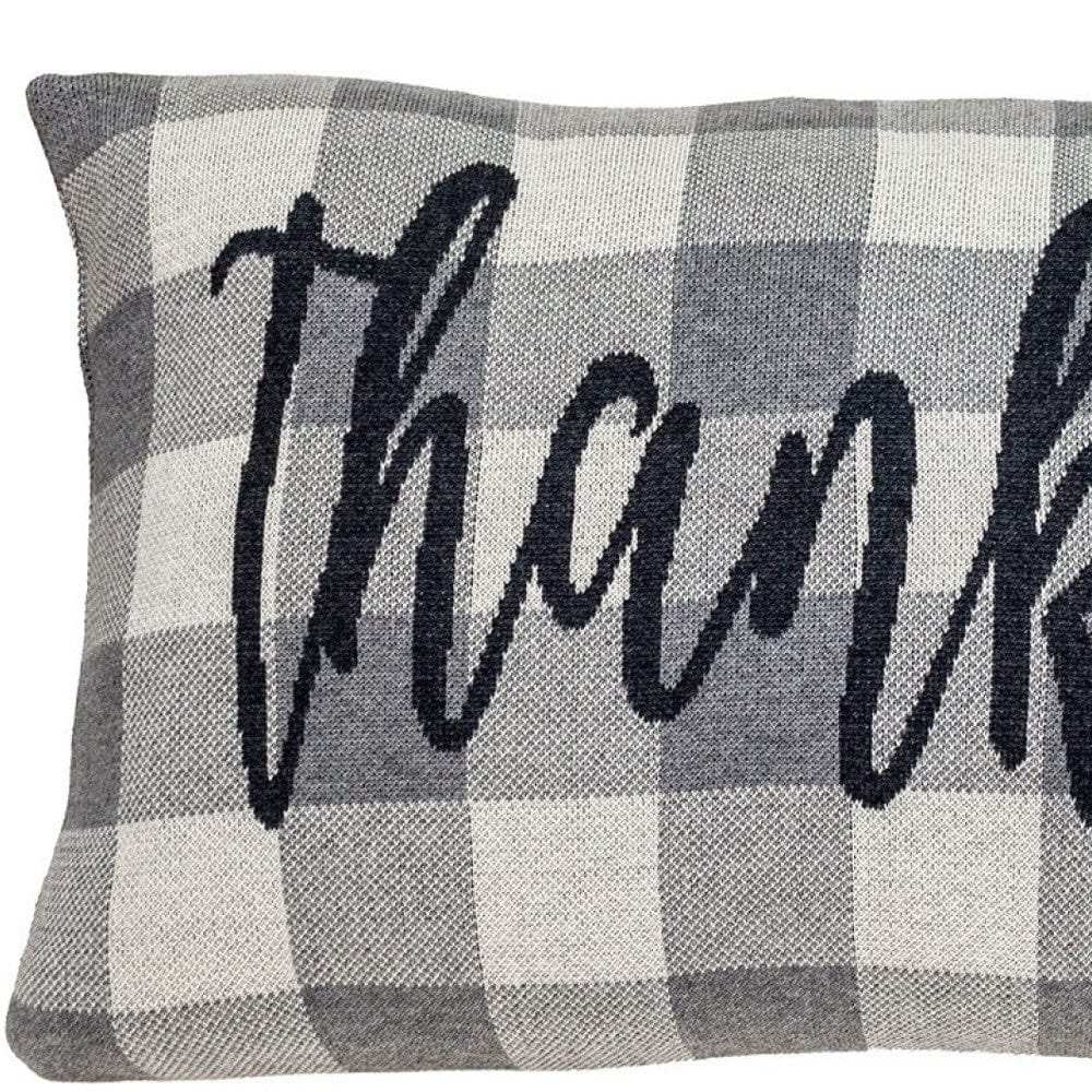 Thankful Buffalo Plaid Lumbar Throw Pillow - Homeroots - Flyclothing LLC