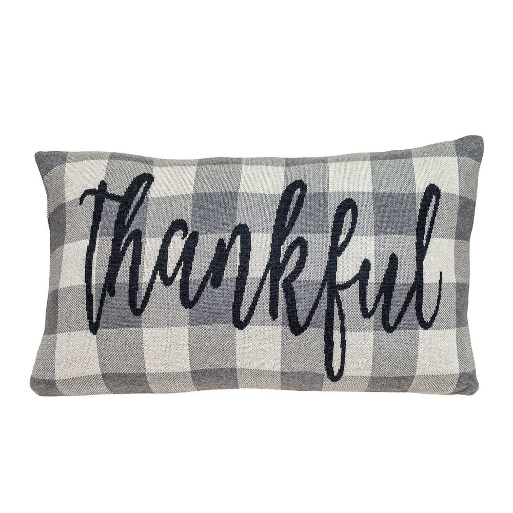 Thankful Buffalo Plaid Lumbar Throw Pillow - Homeroots - Flyclothing LLC