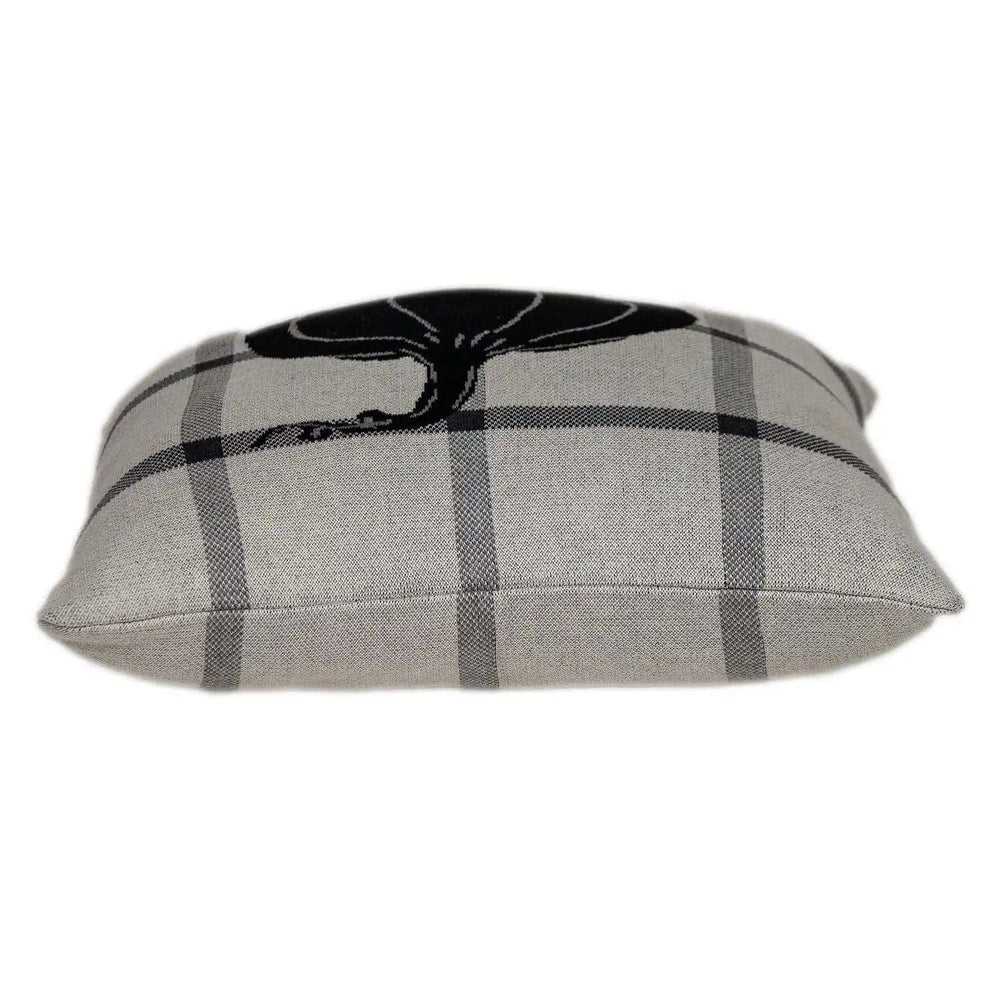 Grey Plaid Pumpkin Throw Pillow - Homeroots - Flyclothing LLC