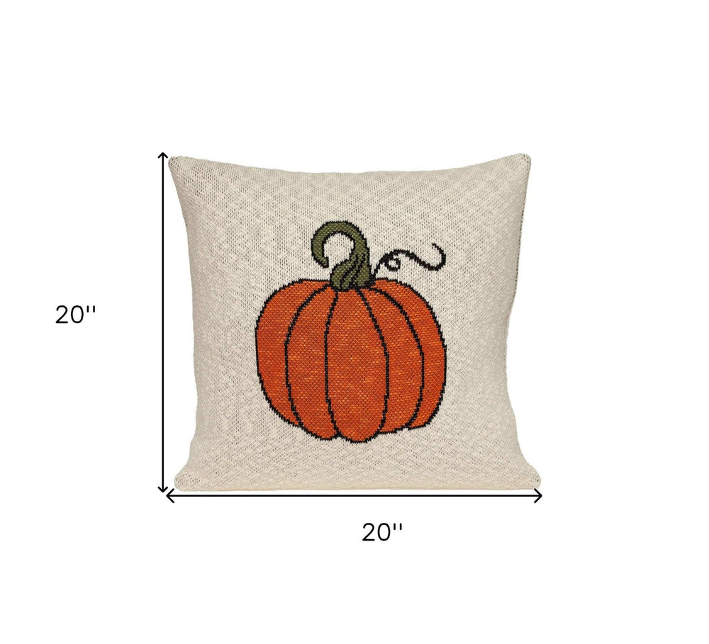 Pumpkin Silhouette Throw Pillow - Homeroots - Flyclothing LLC