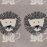 Grey Lots Of Lions Woven Knitted Baby Blanket - Homeroots - Flyclothing LLC