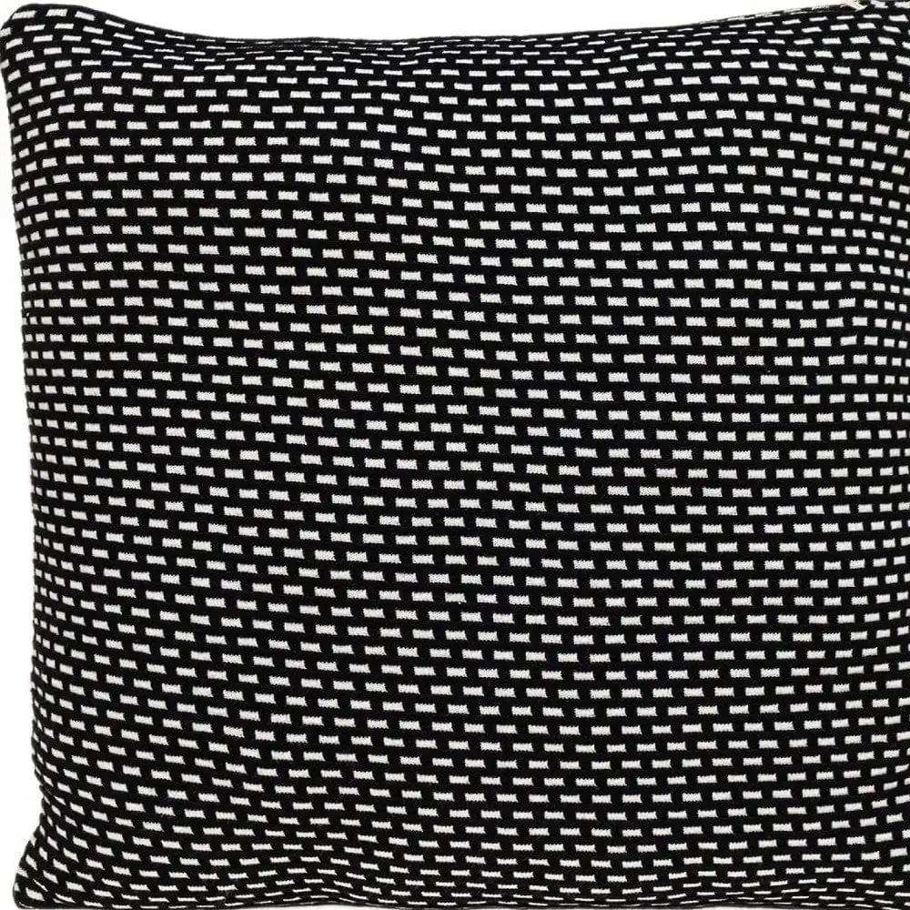 Super Black And White Check Throw Pillow - Homeroots - Flyclothing LLC