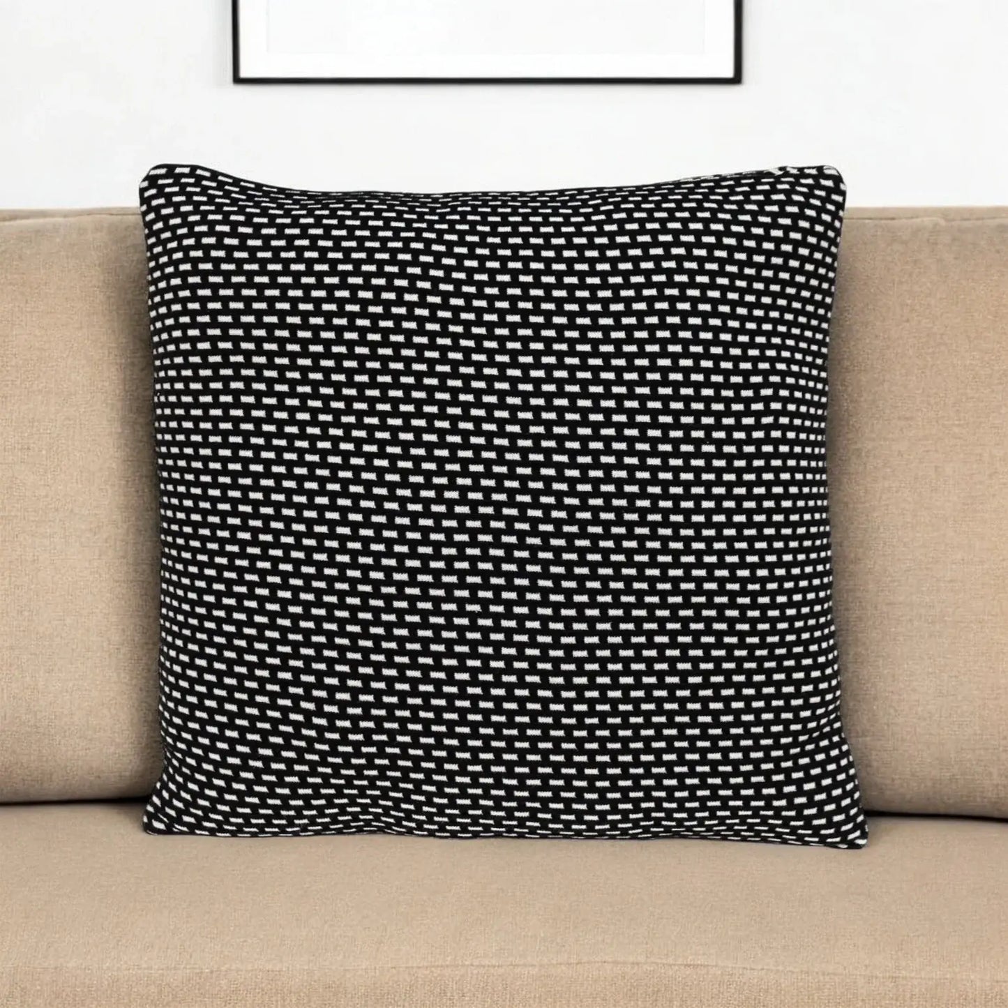 Super Black And White Check Throw Pillow - Homeroots - Flyclothing LLC