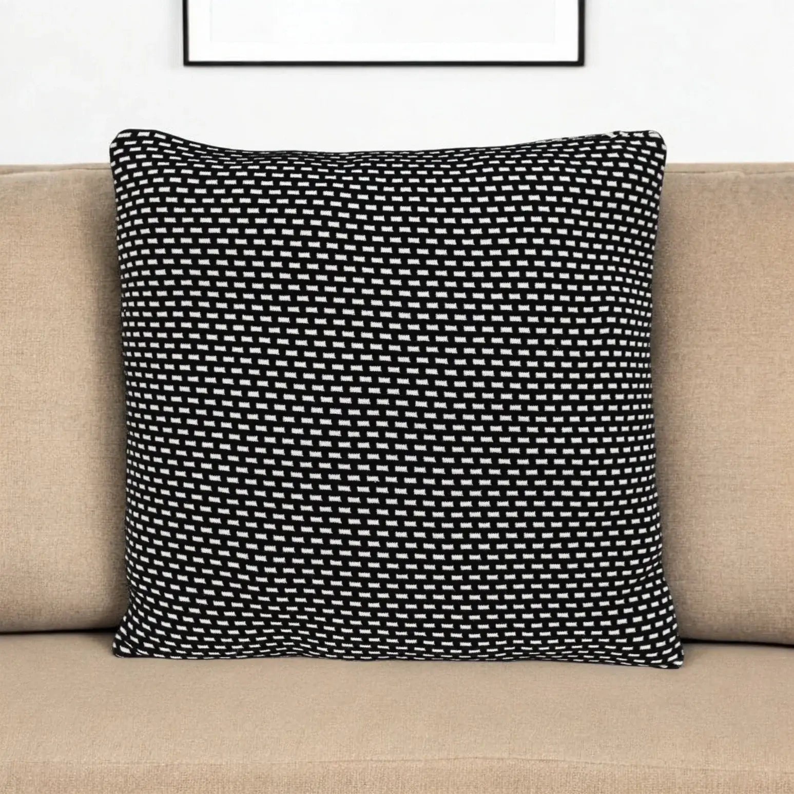 Super Black And White Check Throw Pillow - Homeroots - Flyclothing LLC