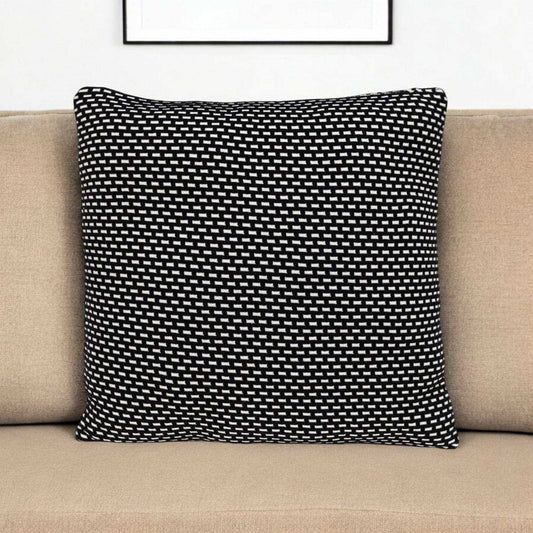 Super Black And White Check Throw Pillow - Homeroots - Flyclothing LLC