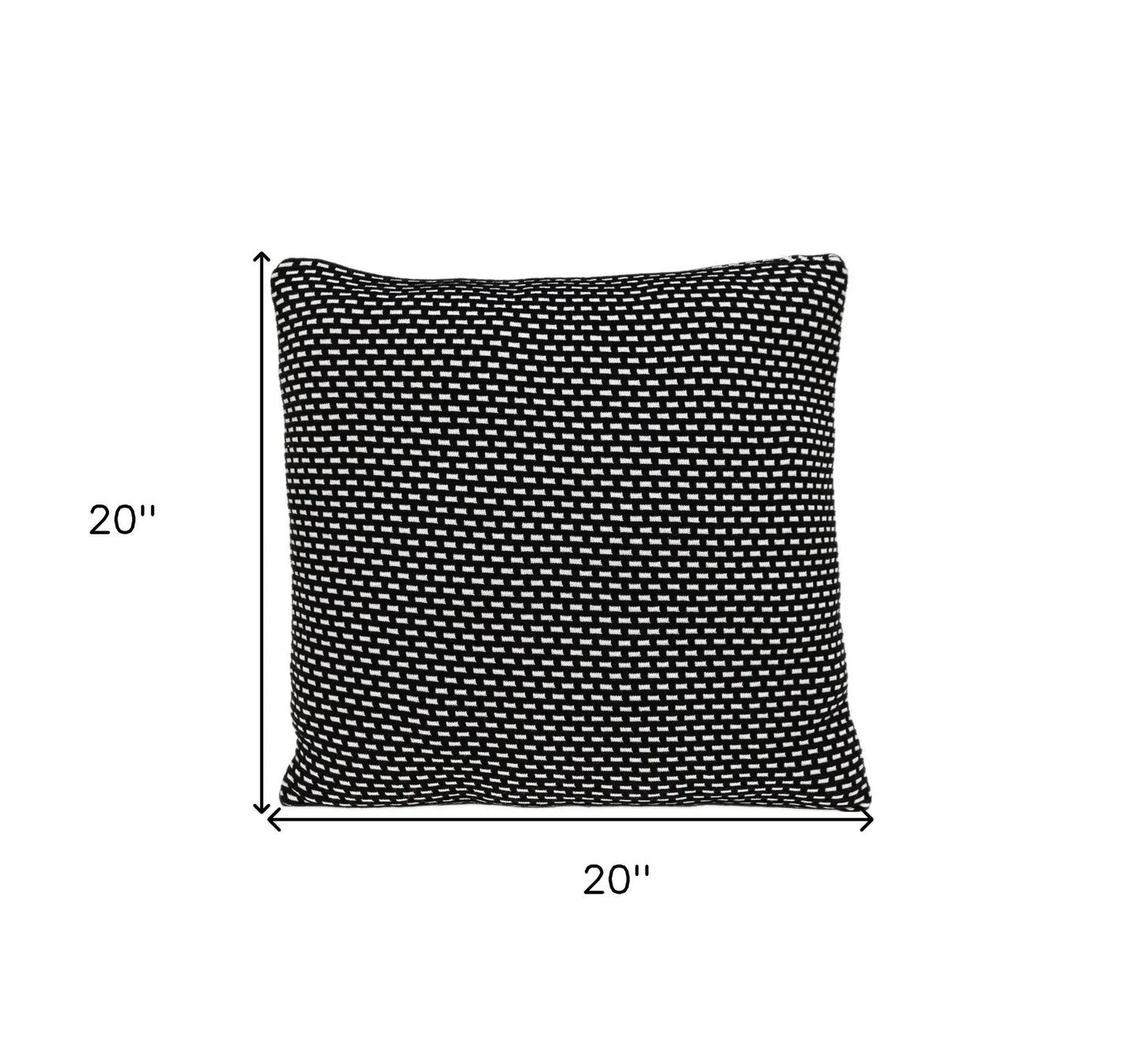Super Black And White Check Throw Pillow - Homeroots - Flyclothing LLC