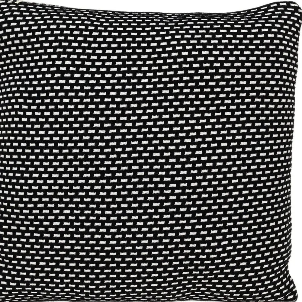 Super Black And White Check Throw Pillow - Homeroots - Flyclothing LLC