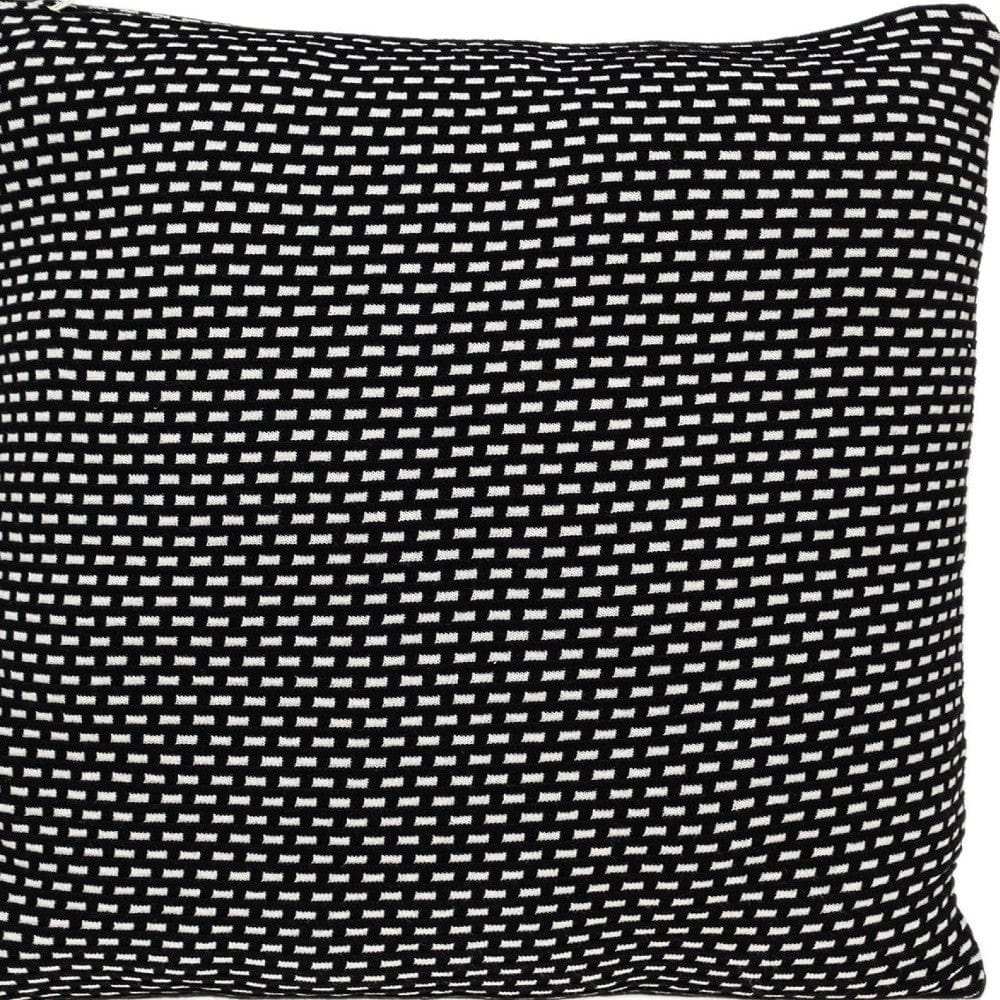 Super Black And White Check Throw Pillow - Homeroots - Flyclothing LLC