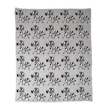 Grey Lots Of Zebras Woven Knitted Baby Blanket - Homeroots - Flyclothing LLC