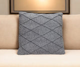 20" Gray Cotton Throw Pillow - Homeroots