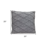20" Gray Cotton Throw Pillow - Homeroots - Flyclothing LLC