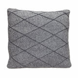 20" Gray Cotton Throw Pillow - Homeroots
