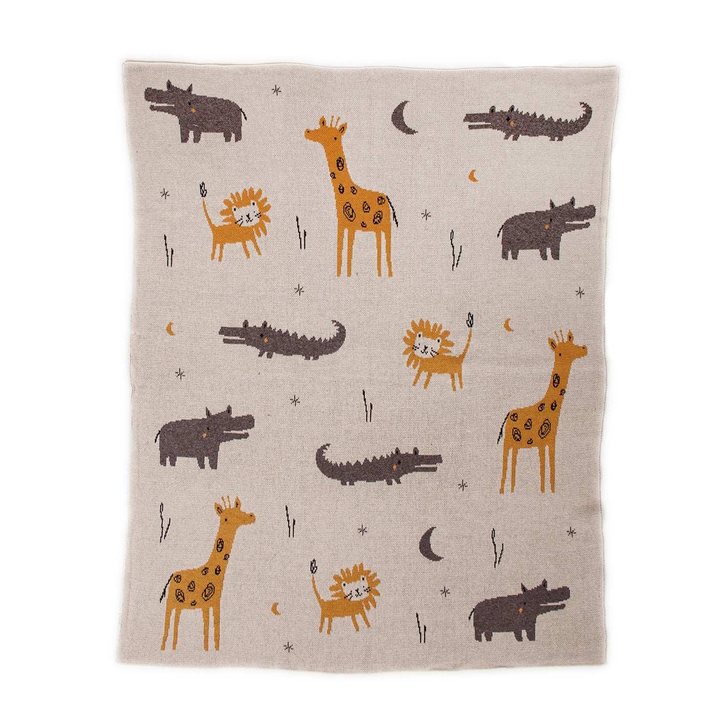 Zoo Animals Woven Knitted Baby Blanket - Homeroots - Flyclothing LLC