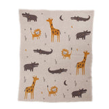 Zoo Animals Woven Knitted Baby Blanket - Homeroots - Flyclothing LLC