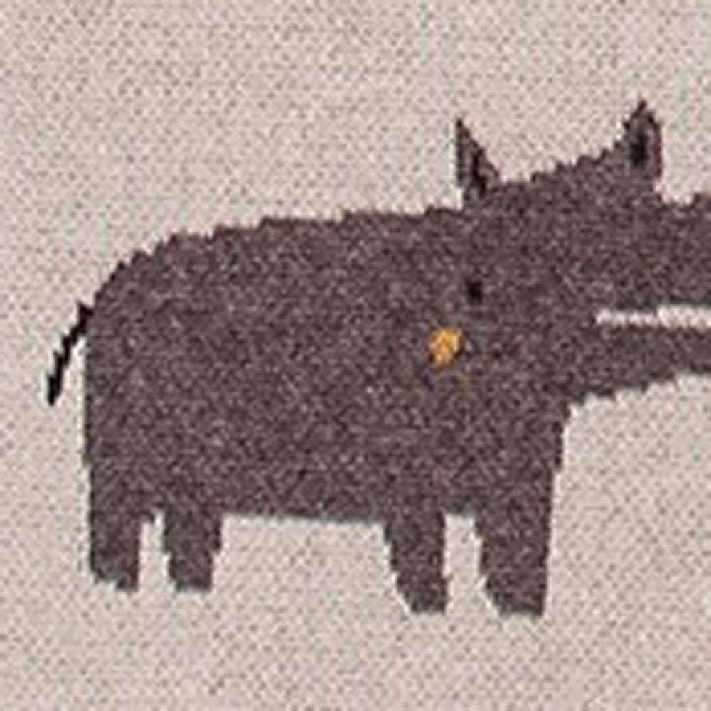 Zoo Animals Woven Knitted Baby Blanket - Homeroots - Flyclothing LLC