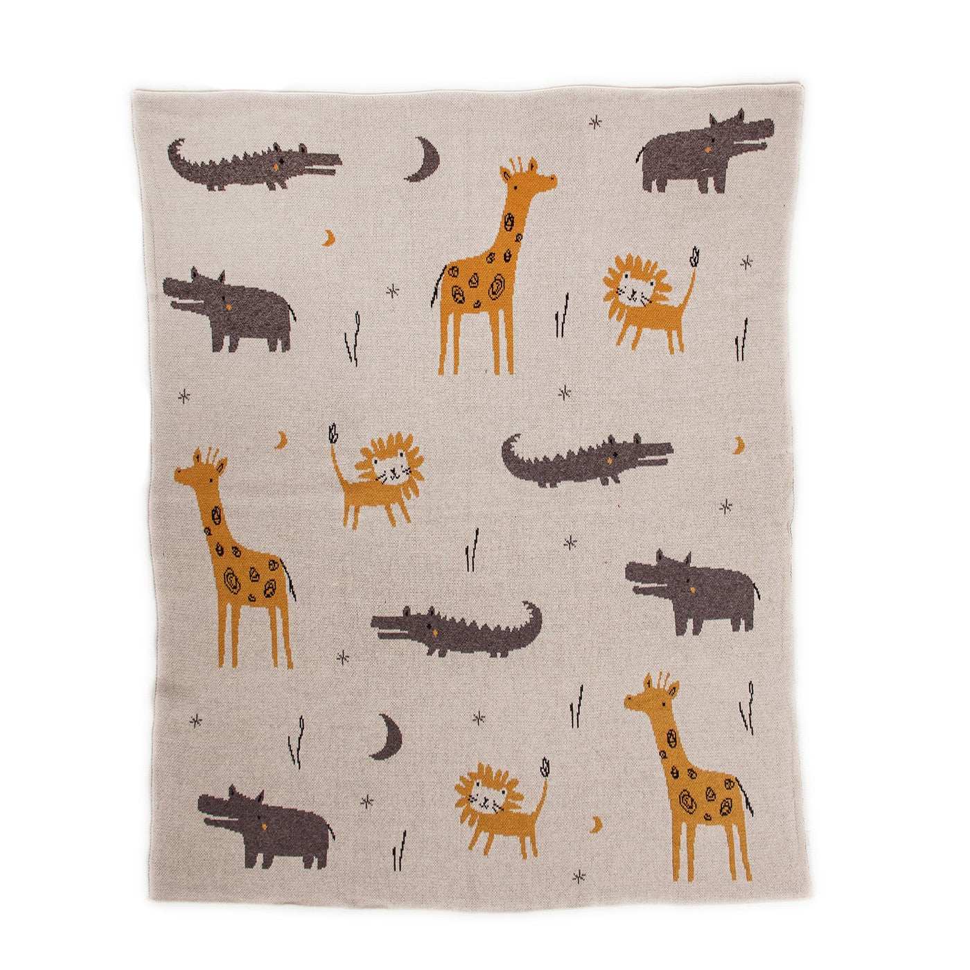 Zoo Animals Woven Knitted Baby Blanket - Homeroots - Flyclothing LLC