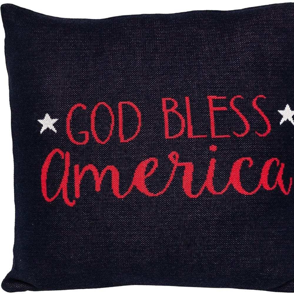 Navy Blue Patriotic Throw Pillow - Homeroots - Flyclothing LLC